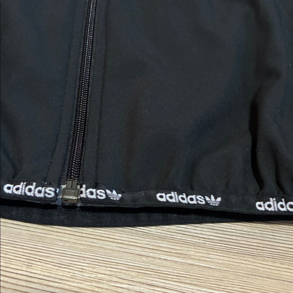 Adidas Men's Black Long Sleeve Track Jacket Size M NWOT Full zip White logo - Picture 8 of 11